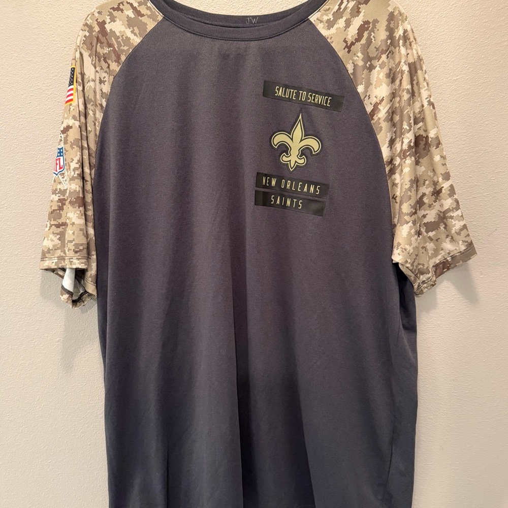 NFL New Orleans Saints Salute to Service Jersey with Camouflage Sleeves